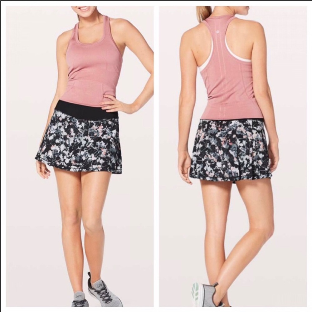 lululemon athletica Black Floral Skort